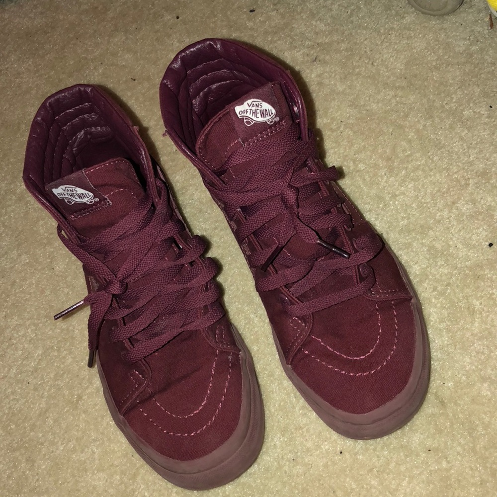 maroon high top vans